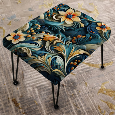 Yellow Springtime Floral Symphony Ballet - Floral Rectangle Ottoman