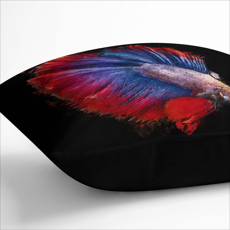 Square Throw Cushion, Black, 55cm H x 55cm W x 20cm D