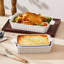 MALACASA Rectangle Porcelain China 3 Piece Au Gratin Dish Bakeware Set-124653171