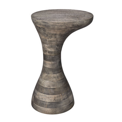 Toadstool Wood Drink Table, Gray Wash