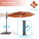 Eirlys 132'' Lighted Cantilever Umbrella with Crank Lift Counter Weights Included