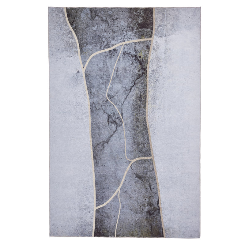 Winni area rug Printed Rectangle Grey/Gold, Rectangle 150 x 230cm