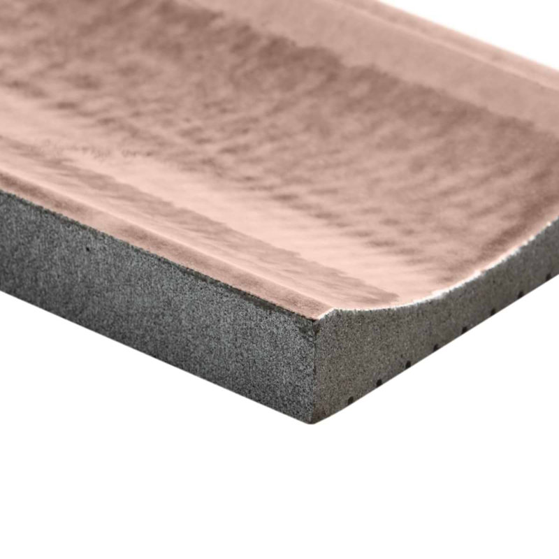 Lava Art Fluted Adriatic Blue 6x36 3D Glossy Lava Stone Tile, Coral