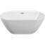 Baignoire de trempage autoportante en acrylique 63 po avec trop-plein et drain chromés, certifié Cupc
