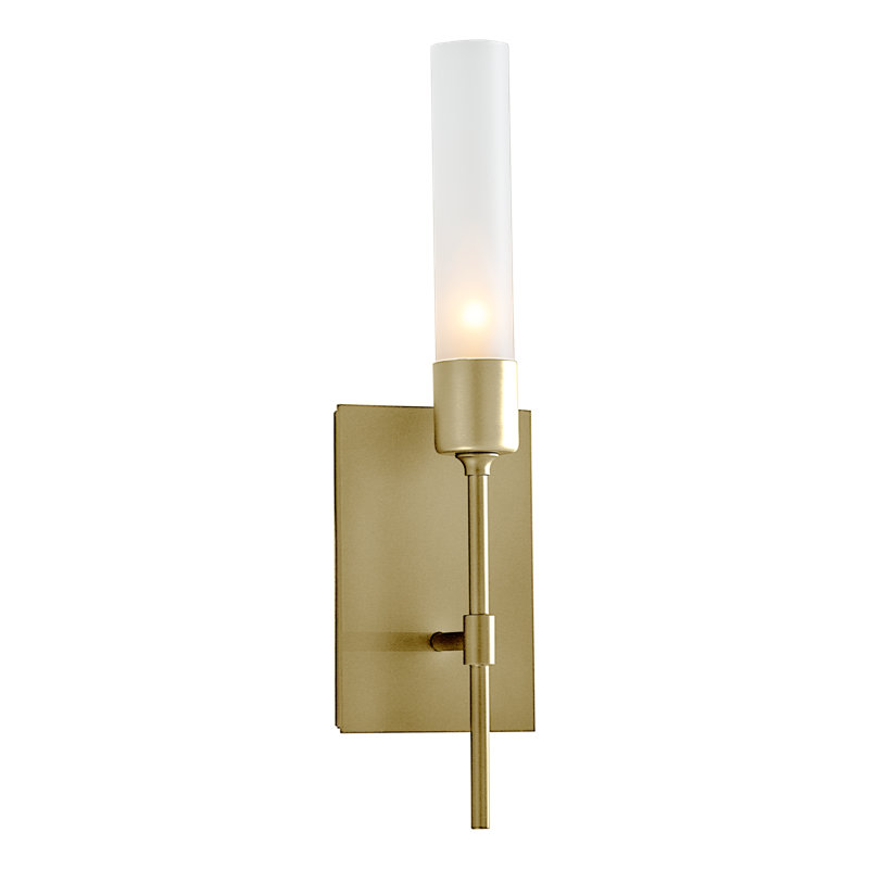 Vela 1 - Light Wallchiere, Frosted, Modern Brass