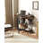 Folding Dining Table, Kitchen Table With 6 Wheels, Folding Round Table With 2-Layer Storage Shelf, Space Saving Dining Table For Small Spaces, Stable, Easy Assembly, Rustic Brown