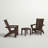 POLYWOOD Modern 3-Piece Curveback  Adirondack Set-50289119