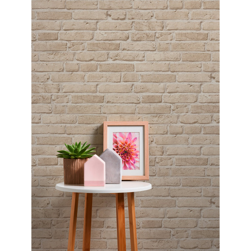 Rouleau de papier peint Brick and More Colelction, Crème