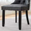 Chaises de salle à manger Heritage Vintage en cuir PU avec dossier haut capitonné-135411856