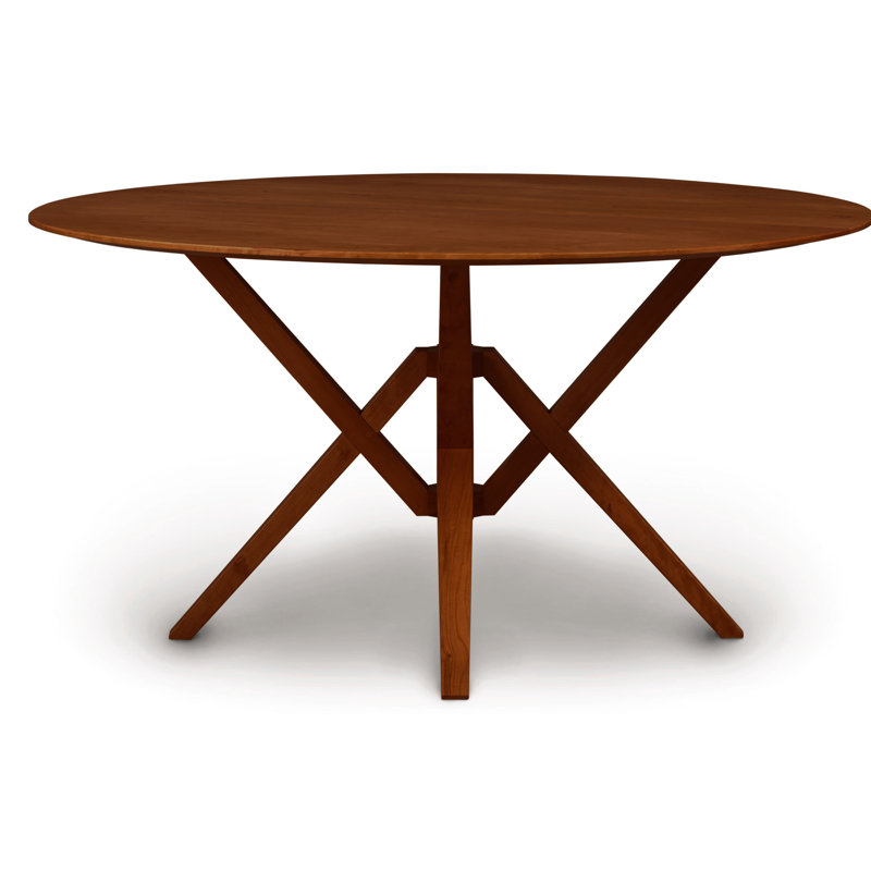 Exeter Round Fixed Top Table, 60" L x 60" W, Cognac Cherry