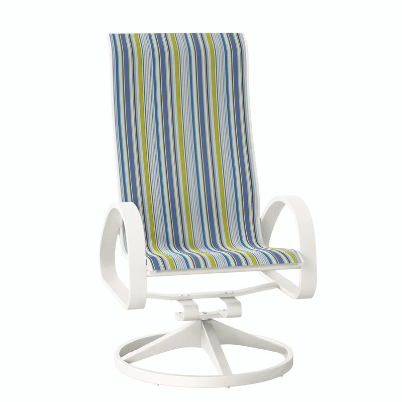 Fauteuil de patio pivotant Hiraku, Neige texturée, Tempo