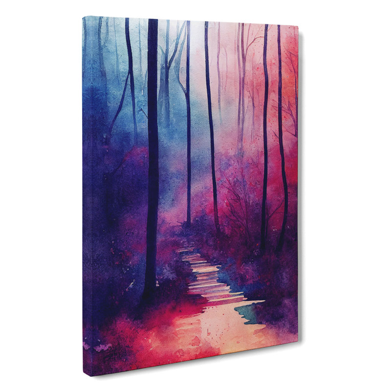 Alluring Forest - Wall Art, Wrapped Canvas, 50cm H x 35cm W, No Matte