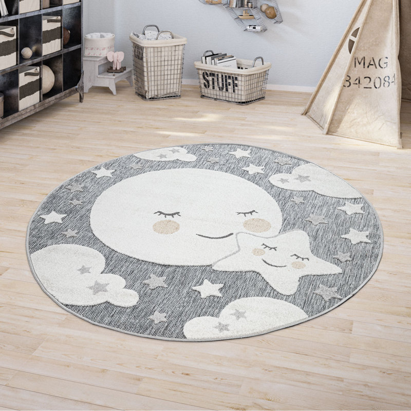 Henryk Grey/Cream Rug, Round 160cm