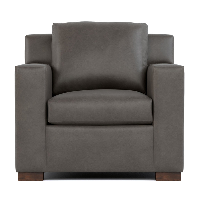 Chaise Keene, Cuir véritable Alameda anthracite