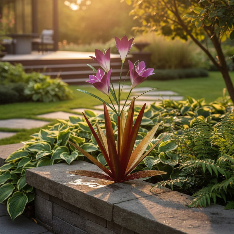 Metal Garden Statue, Red