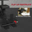 Station de câble Lat Down Machine avec repose-pieds rabattable, noir