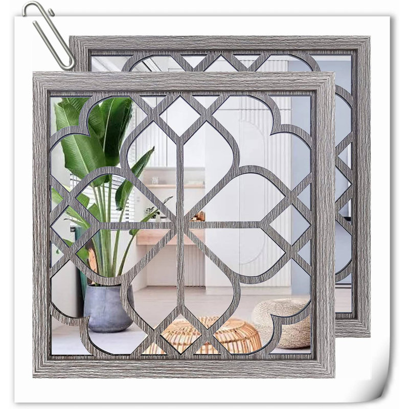 Fashion Solid Wood Wall Decor, 1'' H x 20'' W x 20'' D, White