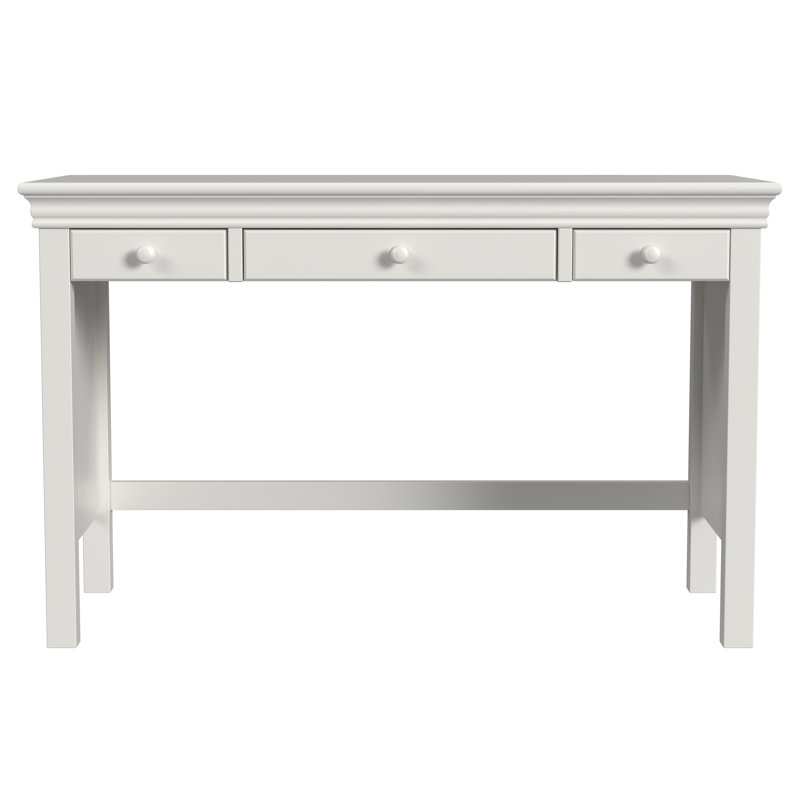Bureau 3 tiroirs Neopolitan blanc crème, Blanc crémeux