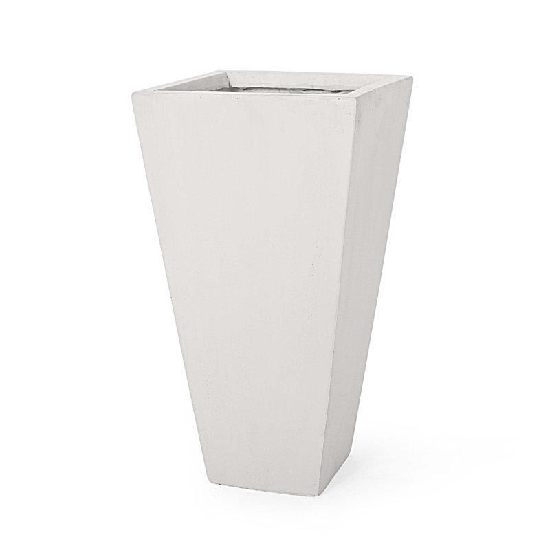 Petit pot à fleurs 13 po, Blanc mat