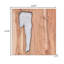 Décoration murale 13 po x 13 po en métal / bois