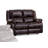 Zuriel Brown Synthetic Leather Recliner Loveseat-1812998568