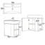 Meuble-lavabo flottant 21,6 po avec lavabo en céramique, porte à fermeture en douceur, blanc-456941738