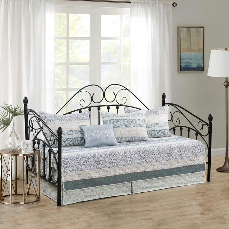 Microfiber Damask Coverlet with Pillow Shams Included