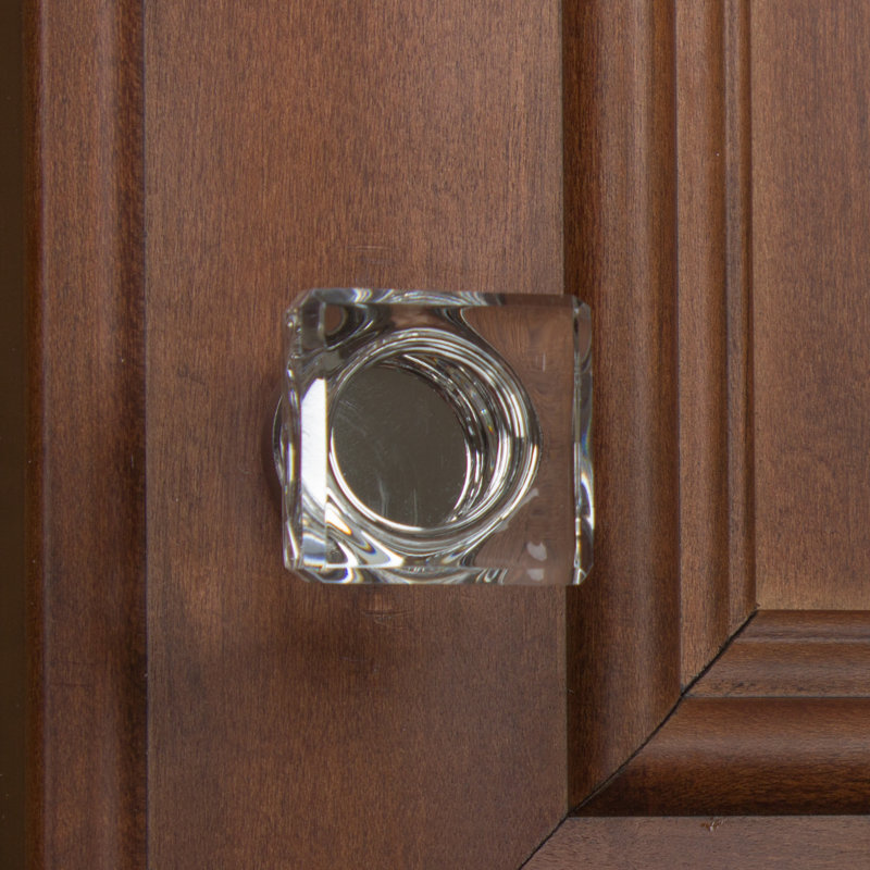 Platinum 1" Length Square Knob, Brushed Black Nickel