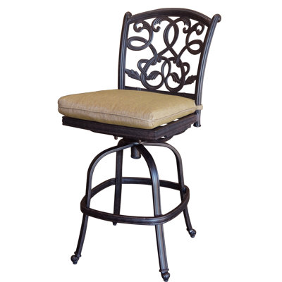 Byrge Patio Bar Stool with Cushion