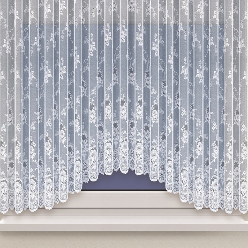 Sturminster Slot Top Semi Sheer Lace Jardiniere, 381 W x 91 D cm