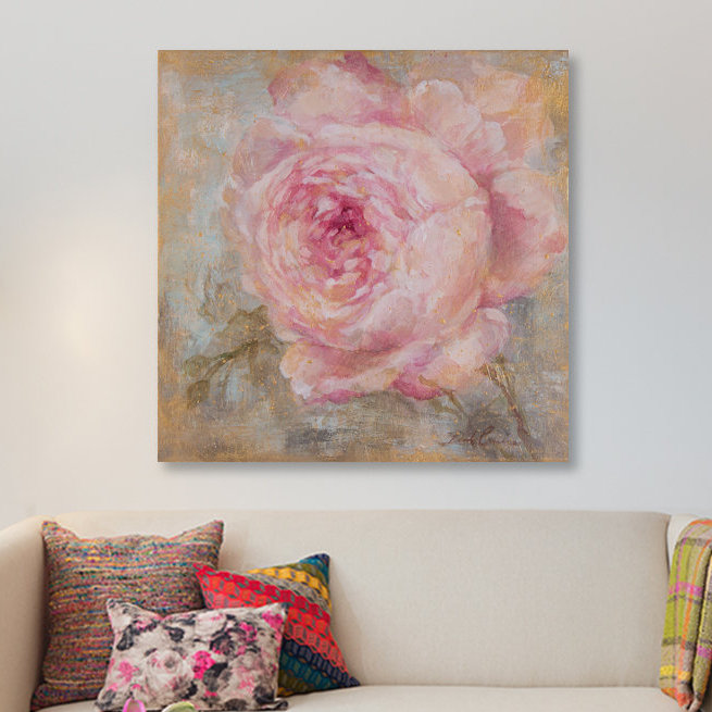 «Rose Gold I» par Debi Coules - Estampe numérique sur toile tendue avec châssis, H 26 po x l 26 po x P 1,5 po