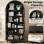 Grande armoire de rangement arquée 70,8 po-1832475013-1832475012