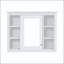 Pharmacie murale 35x28 avec 6 tablettes ouvertes et tablettes réglables - Blanc-130038759