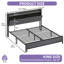 Lit de rangement rembourré avec lumières DEL-691490775