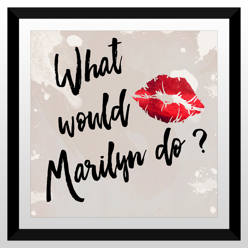 « marilyn », impression encadrée, H 27,5 po x l 27,5 po x P 0,75 po, Cadre en plexiglas noir