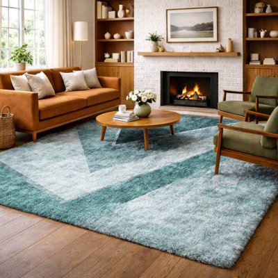 Premium Machine Washable Dream Shag ADS671 Geometric Rug
