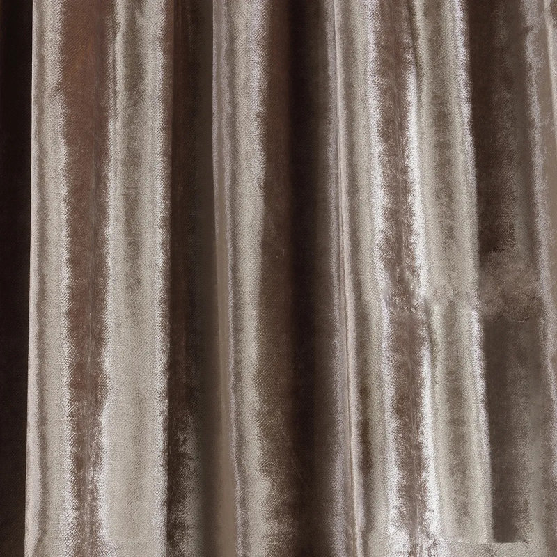 Shiny Velvet Extra wide x Extra Long Custom Made Decorative Single Panel, 52" W x 84" L, Rice