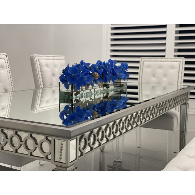 Silk Arrangement in Planter, 12 H x 36" W x 6" D, Blue