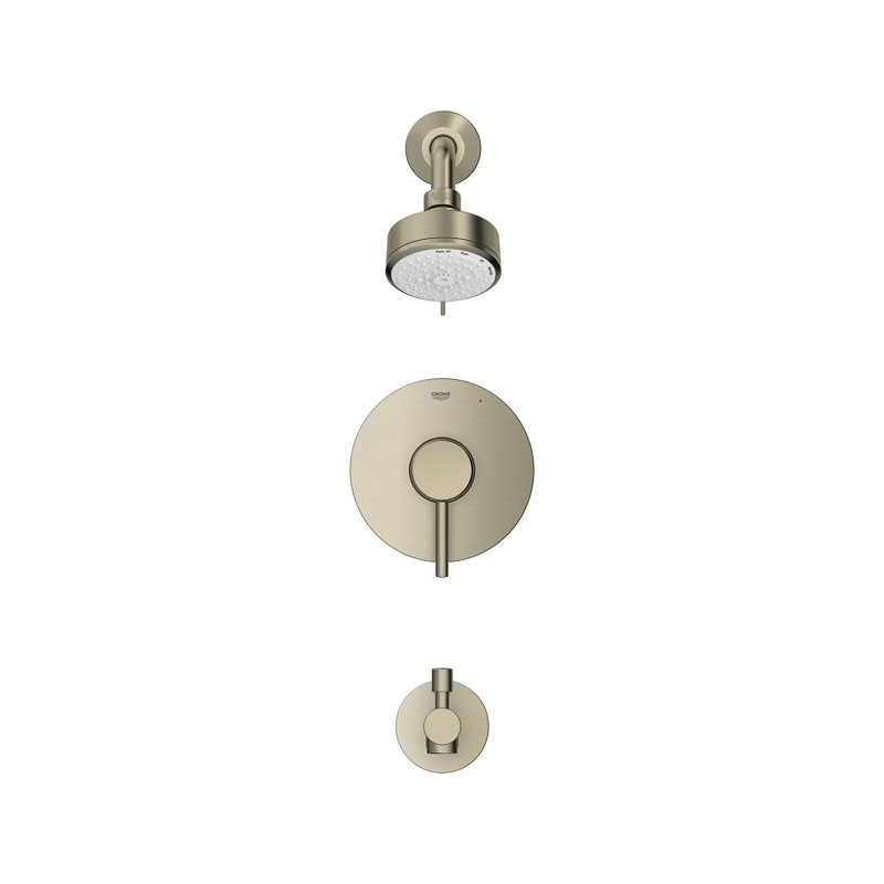 Concetto™ Tub & Shower Faucet with Rough-in Valve, Grohe Brushed Nickel