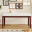 Banc rembourré en lin beige de 38 pouces pour le couloir, le salon, les pieds en bois d'hévéa massif, style Mid-Century moderne, assise confortable à utiliser