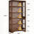 Six-Tier Mid-Century Bookcase Elegant Storage Organizer