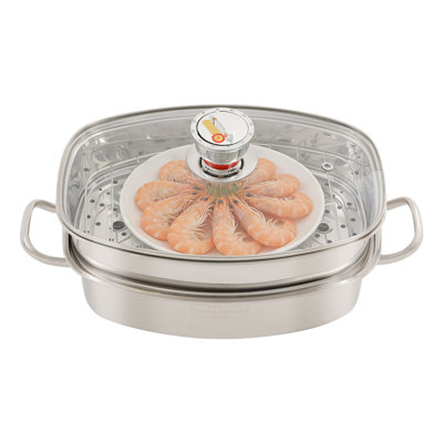 2 Tier Stainless Steel Steamer with Timer