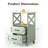 30" Tall Nightstand Modern Painted Wood Bedside Table With 2 Drawers And Open Shelf-2105831121