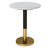 Evans 16"W Genuine Marble Top Modern Side Table With Two-Tone Metal Base-2010865201