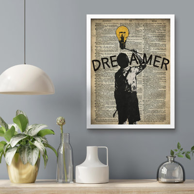 «Th pensant le peintre Banksy» sur papier