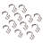 Utopia Alley Rust-Resistant Stepped Metal Double Shower Curtain Hooks, Easy Glide Metal Shower Hooks Hangers for Bathroom, Kitchen Utensils, Curtains, Clothing, Towels etc - Set of 12, Oil Rubbed Bronze-20942074