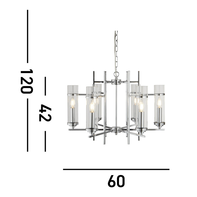 Benita 6 - Light Shaded Chandelier