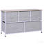 Cube / commode de rangement horizontale 40 po à 5 tiroirs, bacs en tissu - standard