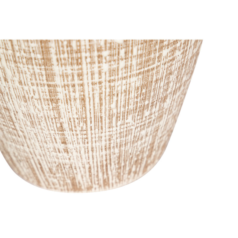 BROWN CERAMIC VASE, overall height- 36cm