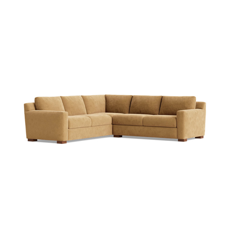 Catalina Corner Sectional, Performance Velvet - Nutmeg, Left Hand Facing